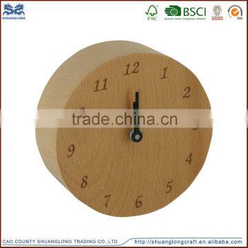 Samll digital wooden table clock for home decoration , distressed wood wall clock