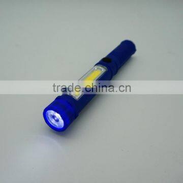 Portable 2 in 1 3W COB Worklight Flashlight With Magnet and Pocket Clip 3xAAA photo-3