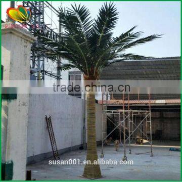 Factory outlet fiberglass trunk plastic coconut tree for plaza decor