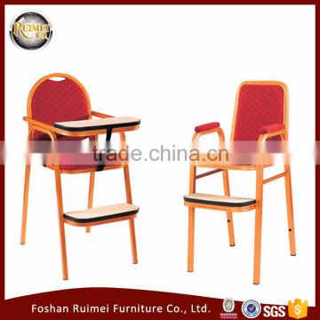 Foshan wholesale comfortable restaurant aluminum baby high dining chair for restaurant