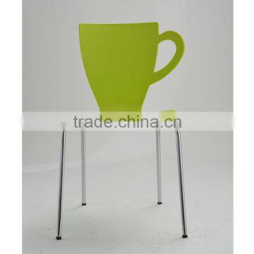 High Quality Restaurant Plastic Chair with Steel Frame