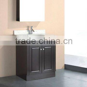 modern solid wood bathroom vanity - Espresso