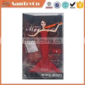 Eco-friendly fashion pretty girl 14 movable joints doll