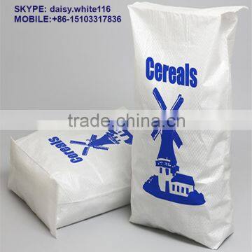 pp woven bags for 25kg wheat flour packaging bags