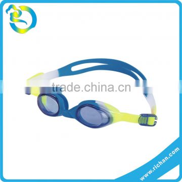 fashion design adjustable waterproof silicone free swimming goggle