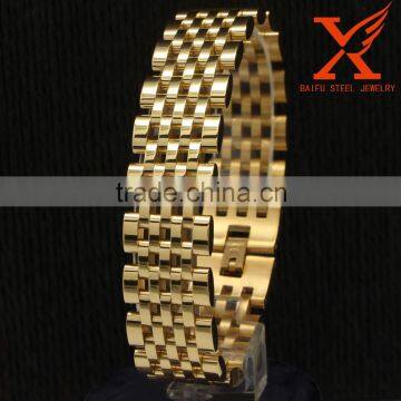 Wide Stainless Steel Metal Bangle Bracelet for Most Popular Products 24k Gold Bangles Dubai Jewelry photo-2