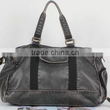 Vintage wahsed PU leather duffel leather bag