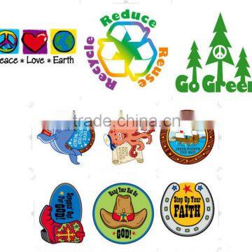 Good washability of label heat transfer with the brand name logo.