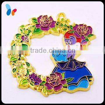 design alloy metal colorful badge for clothes