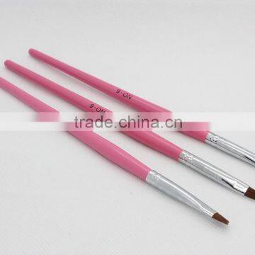 3pcs/set angled hair nail gel brush nail art brush nail pen