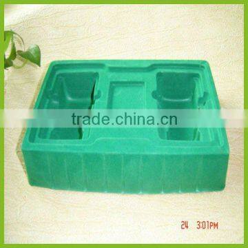 PS flocking material blister tray, plastic cosmetic packaging