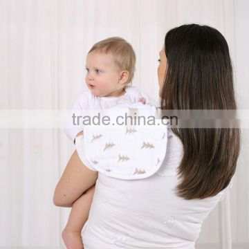 LAT 100% cotton muslin 4 layers baby gauze burp bib wholesale price