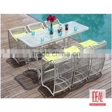 Rattan outdoor table and chair outdoor bistro set