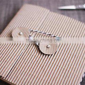 ribbed and textured kraft paper envelopes with string tie for gift packaging