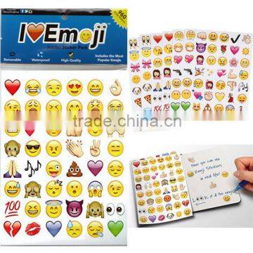 China Factory cartoon emoji sticker Hot selling popular emoji stickers good quality emoji stickers