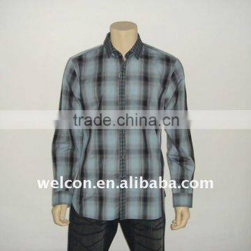 ODM OEM nes Men's style plaid cotton leisure shirt made in china