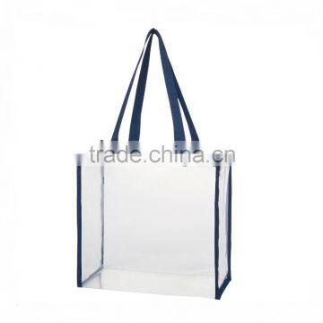 Reusable Luxury stylish designer clear tote bags pvc transparent bag