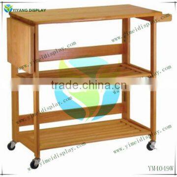 Winsome Wood Foldable Kitchen Cart with Knife Block, Light Oak YM4048W