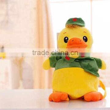 plush animal backpack,cute Yellow Duck animal backpack,animal backpacks for girls