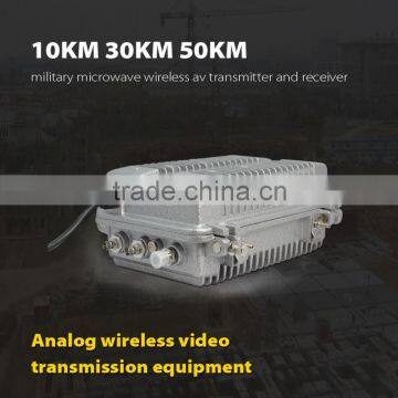 10KM 30KM 50KM military microwave wireless av transmitter and receiver