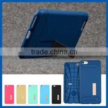 C&T Customized design blue combo kickstand protector case for iphone6 6s