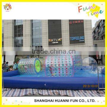 2015 newly design three chambers Inflatable Water Walking Roller ball price