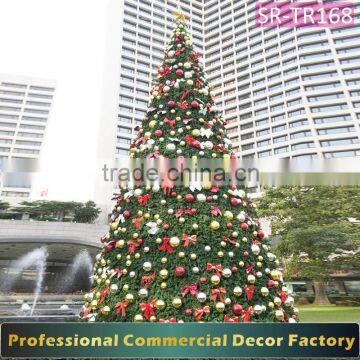 Outdoor hotel 10m large giant christmas tree with Christmas ball and bow decoration