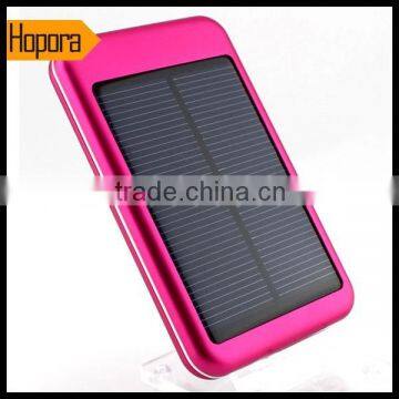 Dual USB 5000mAh Portable Solar Power Bank Mobile Phone Charger