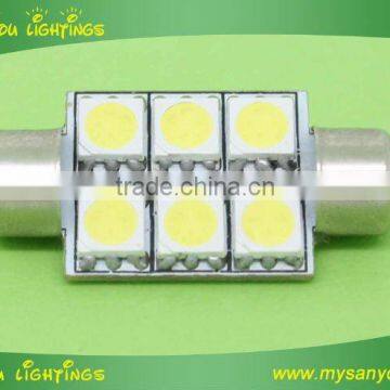 led lamp FESTOON 6SMD 5050 led light for car led car bulb