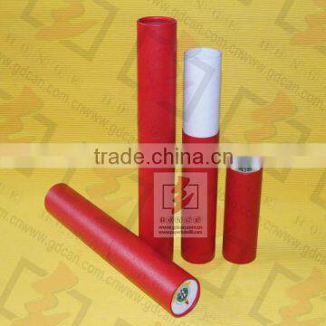 red printed paper cardboard tube for lip balm packaging