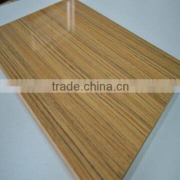 2014 high glossy UV wood grain design MDF for kitchen canbinet