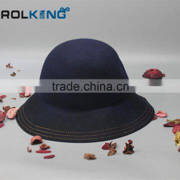 New Design Felt Fashion Woman Fedora Hat Custom Wool Lady Hat photo-2