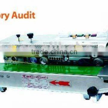 Continuous Plastic Sealing Machine With Ink Printing