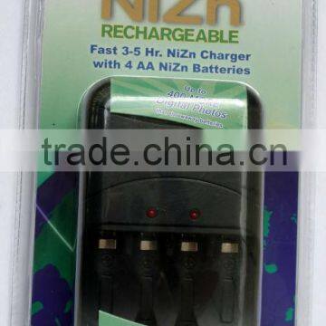 black five hour intelligent fast charger for POWERGENIX1.6V nickel-zinc rechargeable battery chargers for aa/aaa batt