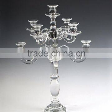 2015 wholesale transparent crystal candelabra for home decor