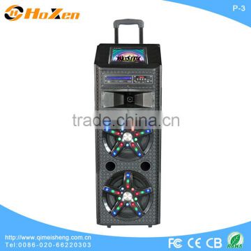 12 inch trolley speaker with dvwith DVD player ,9" screen ,wireless MIC , USB,SD, FM radio,, trolley speaker with DVD player P-3