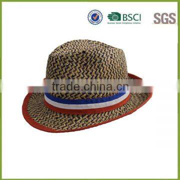 Brown cowboy boater morocco mexico colombian straw hat