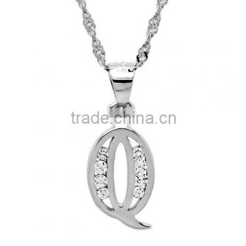 natural stone heart beads custom logo for fashion crystal pendant necklace