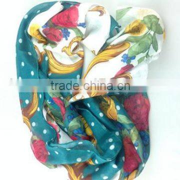 screen printed polyester lady scarf of China professional supplier