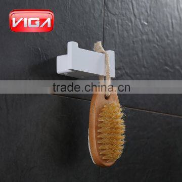 Mental Bathroom Accessories Double Robe Hook White Painted