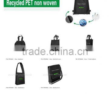 2016 Recycled recycle Eco Fashionable Top sales recycled PET non woven bag sets