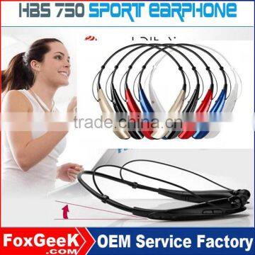 Universalsport earphone hbs750,hbs 750 bluetoothnecklace earphone ,Stereo voice change earphone HBS 750 Wireless