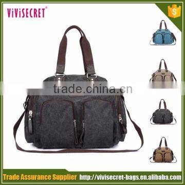 Vivisecret Canvas Style Shoulder Carry Bag Canvas Tote Bags for Business Men photo-3