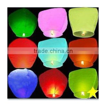 China promotional and traditional flying kongming lanterns with fireretardant and fireproofed paper