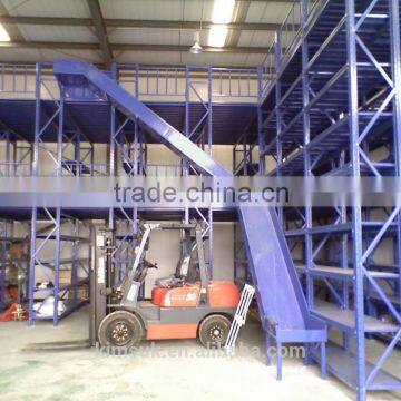 Orange/Blue Durable Material Storage raflar Cold-roll Steel Mezzanine Rack Floor