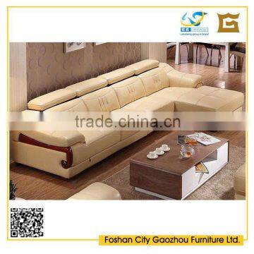 Hot Sale Sofa Funiture Design, Wood Frame Leather Cover Sofa