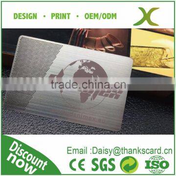 304 Stainless Steel Cheap custom shape metal card/ stainless steel card/silver business card