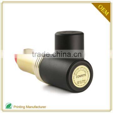 Round Gold Private Label Cosmetics Lipstick Custom Printing And Design