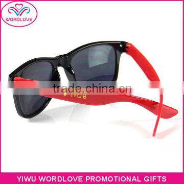 Logo Imprint Fashion Outdoor UV Protected Custom Red Sunglasses