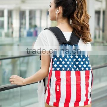 Unisex Canvas Backpack teenager School bag Olympic Games American US UK Flag Star-Spangled Banner Campus Backpack bags Schoolbag